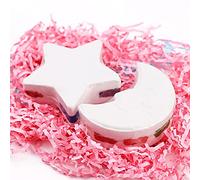 2pcs Rainbow Bath Bombs Handmade Bath Bomb Moon&Star Shaped for Bubble Spa Bath Moisturize Dry Skin
