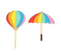 2pcs Rainbow Magnetic Hook for Fridge, PVC Magnet Hanging Utility Hook | Easy Install, Traceless Hold, Strong Bearing Capacity, Kitchen and Home Organization, Umbrella Balloon Shape