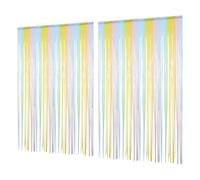 2pcs Rainbow Tinsel Curtain for 100 Days Celebration, 6.56ft