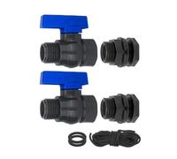2pcs Rainwater Collector Tap with PVC Ball Valves and Leakproof Silicones Gaskets for Barrels Tanks Aquariums Durability Silicones Gaskets Valves