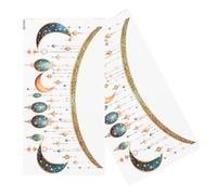 2pcs Ramadan Mubarak Star and Moon Window Stickers for Eid Home Decor