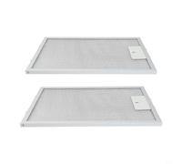 2Pcs Range Hood Grease Filter Aluminium Mesh Vent Filter 330x230x9mm 5 Layer Aluminised Replacement for Kitchen Extractor Fans Silver