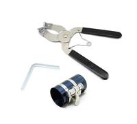 2Pcs Ratchet Piston Ring Compressor Pliers Set, Alloy Steel with Adjustable 53-175Mm Range and Anti-Rust Finish for Engine Rebuild Repair