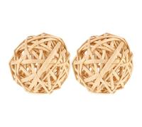 2pcs Rattan Decorative Balls Creative Wicker Photo Props for DIY Decor