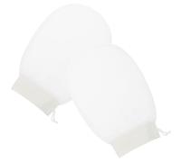2Pcs Rayon Exfoliating Bath Glove for Skin Cleaning and Dead Skin Scrubbing | White Fabric, Improves Lathering, Gentle on Skin, Easy to Hang Dry, Suitable for Elbows, Chest, Spa Routines