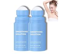 2PCS Razor Bump Smoothing Solution Ingrown Hair Treatment with BHA AHA, After Shave Soothing Roll on Serum, Gentle Reduces Redness, High Roller Ingrown Tonic for Underarms Abdomen