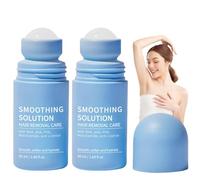 2pcs Razor Bump Smoothing Solution Ingrown Hair Treatment with BHA AHA - High Roller Ingrown Tonic for Underarms Abdomen - Ingrown Hair Serum for Men & Women - Roller Ball Applicator for Tend Skin