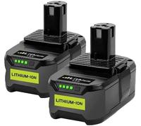 2pcs RB18L50 18V 5,000mAh Replacement Battery for Ryobi Battery 18V RB18L50 RB18L40 RB18L25 RB18L15 RB18L13 with LED Indicator