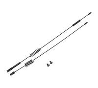 2Pcs RC Antenna, Black Metal Decoration Accessory Parts Simulation Antenna Available for Traxxas T RX-4 RC Crawler Car
