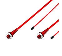 2PCS RC Boat Plastic Antenna Base Tube Sleeve with M6 Aluminium Antenna Base and Cap for RC Boat Ship Car Truck DIY Model Boat Building Accessories (Red, 320mm Length)