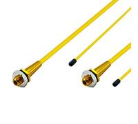 2PCS RC Boat Plastic Antenna Base Tube Sleeve with M6 Aluminium Antenna Base and Cap for RC Boat Ship Car Truck DIY Model Boat Building Accessories (Gold, 320mm Length)