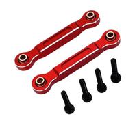 ＡＷＨＡＯ 2Pcs RC Car Chassis Fixing Rod RC Link Rods Front Steering Link Rod Parts for 1:14, Red Silver