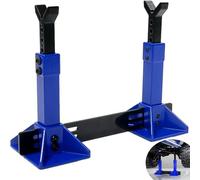 2PCS RC Car Scale Stand Metal Jack for 1/8 1/10 RC Traxxas TRX4 Axial SCX10 | RC Scale Accessory Jack for RC4WD Tamiya CC01 D90 HPI HSP D110 TF2 Redcat Gen7 Gen8 (Blue)