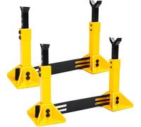 2PCS RC Car Scale Stand Metal Jack for 1/8 1/10 RC Traxxas TRX4 Axial SCX10 | RC Scale Accessory Jack for RC4WD Tamiya CC01 D90 HPI HSP D110 TF2 Redcat Gen7 Gen8 (Yellow)