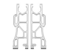 2pcs RC Rear Lower Suspension Arm, Aluminum Alloy Rear Lower Swing Arms for Corally Kronos 6S 1/8 RC Car, Lightweight Durable Replacement Parts with Silver Finish