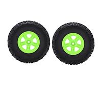 2PCS RC Short Course Truck Tires Set High Performance Rubber Tires with Strong Grip for Slash 1/10 RC Short Course Truck Upgrade Parts Green Color 120mm Diameter
