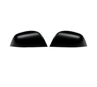 2Pcs Real Carbon Fiber Rearview Mirror Cover Trim Set for Tesla Model 3 - Scratch Resistant, Easy Installation Replacement Parts (Elegant Black)