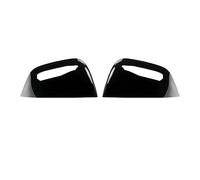 2Pcs Real Carbon Fiber Rearview Mirror Cover Trim Set for Tesla Model Y - Scratch Resistant, Easy Installation Replacement Parts (Glossy Black)