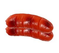 2pcs Realistic Hot Dog Sausages Model Lifelike Fake Food Props for Restaurant Display Photography and Table Layout Bright Colors and Detailed Textures for Versatile Use