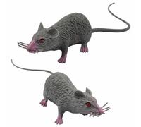 2pcs Realistic Mice Rat Toy Halloween Prank Props Creepy Halloween Tricks Pranks Props Toy Halloween Decor