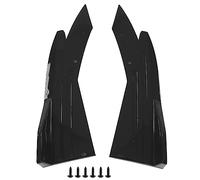2PCS Rear Bumper Canard Lip Splitter Spoiler, Universal Car Side Skirt Spoiler, Glossy Black ABS Auto Exterior Trim with Screws for Vehicle Styling and Edge Protection