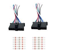 2pcs Rear Tail Light Wiring Harness Connector Plug for Ford Transit MK6 MK7 with 12pcs Heat Shrink Solder Seal Butt Splice Connectors