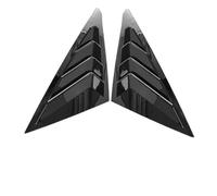 2pcs Rear Window Louvers Quarter Panel Side Vent Cover Sun Shades Sticker For Civic 11th Hatchback 2022-2025 Glossy Black