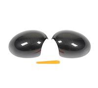 2Pcs Rearview Mirror Cover Carbon Fiber Style for R55 R56 R57 R58 R59 R60 R61 Left Right Clubman Hatchback Convertible Coupe, Fit Durable ABS Material
