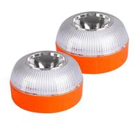 2PCS Rechargeable V16 Approved LED Strobe Lights with Magnetic Base for Cars Motorcycles Trucks Warning Safety Flashing Light for Roadside Assistance