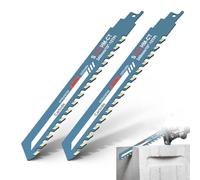 2Pcs Reciprocating Saw Blades, High Efficiency Reciprocating Saw, Heavy Duty Saws Blades, Durable Reciprocat Handsaw Blade Metal Multi Tool for Concrete, Masonry, Carbide Universal Shank
