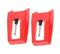 2pcs Record Player Needle Phonograph Record Player Needle Record Player Needles Replacement Stylus Needle for Turntable Replacement Record Player Needle Aluminum Red