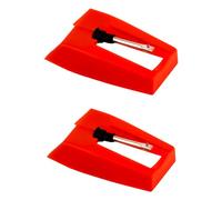 2pcs Record Player Needle Replacement, Red Record Player Stylus for LP Victrola ION Crosley