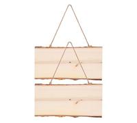 2pcs Rectangle Wooden Hanging Sign Blank with Ropes | Unfinished Wood, Easy Writing and Sticker Application, Rustic Farmhouse Style for Business and Restaurants
