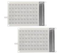 2pcs Rectangular Plastic Shower Head 60 Holes Replacement Part Beige