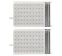 2pcs Rectangular Rainfall Shower Nozzle Plate 60 Hole Plastic Beige