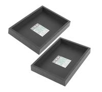2pcs Rectangular Resin Flowerpot Tray Deepened Flat-bottom Plant Base