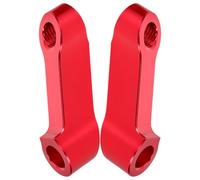 2pcs Red Aluminum Alloy Rearview Mirror Extender for Motorcycle Riders | Mount Riser Adapter for Rearview Mirrors, Scooter and Electric Vehicle Use, City Traffic Night Riding