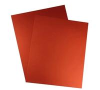 2pcs Red Anodized Aluminum Flat Plate - 100x100mm/300x300mm Sandblasted Square Plates for Ship Equipment(100x100x2.0mm)