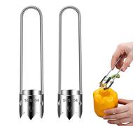 2Pcs Red Bell Pepper Seed Corer, Stainless Steel Vegetables Fruit Corer,Pear Corer Tool Apple Core Remover for Kitchen