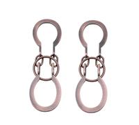 2Pcs Red Copper Lock Puzzle Metal Ring Solution Intellectual Deduction Unlock Puzzle Brain Tease Unlock Horseshoe Buckle Gift, Assembly and Disentanglement Puzzles,Horse Shoe Puzzles,Brain Teasers