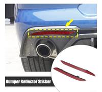 2Pcs Red Lens Rear Bumper Reflector Lenses For Ford For Mustang 2018-2022 | Direct fit replacement, includes left and right lenses, requires re-use of original bolts, easy install