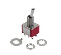 2PCS Red Mini 2 Way Toggle Switch Guitar Pickup Selector Switch for DPDT ON/ON 3A 250V AC / 5A 125V AC