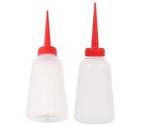 2pcs Red Plastic Oil Dispenser Bottle for Sewing Machines and Needle