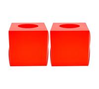 2pcs Red Plastic Raffle Box Portable Multifunctional