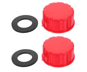 2pcs Red Pp Rubber Coarse Thread Can Cap Replacement for Gasoline Cans