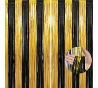 2pcs Red Silver Tinsel Curtains Foil Curtain Backdrop,1 * 2m Shimmer Curtain Party Foil Door Curtain Metallic Fringe Curtains Tassel Tinsel Backdrop for Halloween New Year Eve Graduation Party Décor