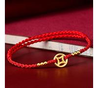 2Pcs Red String Bracelet Anklet Feng Shui Bracelet for Women Men Ancient Coin Lucky Charms Bracelet Anklet Wealth Amulet Adjustable Handmade Red Buddhist Bracelet Anklet,Red,Bracelet Wrist decoration