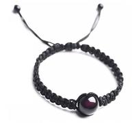 2Pcs Red String Bracelet Set - Feng Shui Black Obsidian & Natural Agate Chakra Stone Bead Bracelets for Men & Women - Good Luck Amulet Jewelry(Black,16mm)