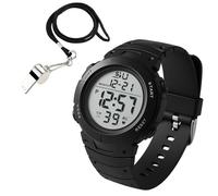 2PCS Referee Watch, Referee, Wrist Stopwatch, Professional Sports Timer, Digital Stopwatch for Running Training and Outdoor Activities, Black Wristwatch with Backlight Display, Two-Piece Set Including