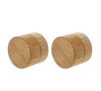 2pcs Refillable Cosmetics Cream Jar 20g Bamboo Pp Travel Storage